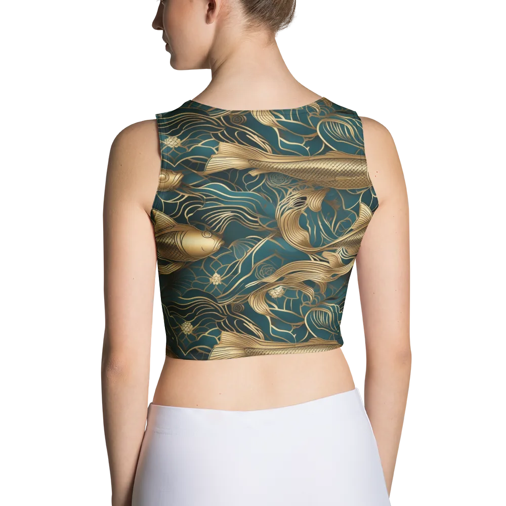Teal Tide on Crop Top — Back