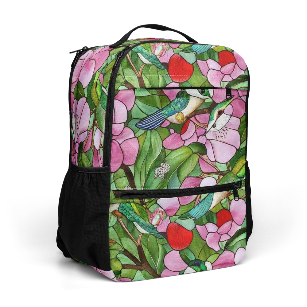 Roseglass Aviary on Utility Backpack — Right Front