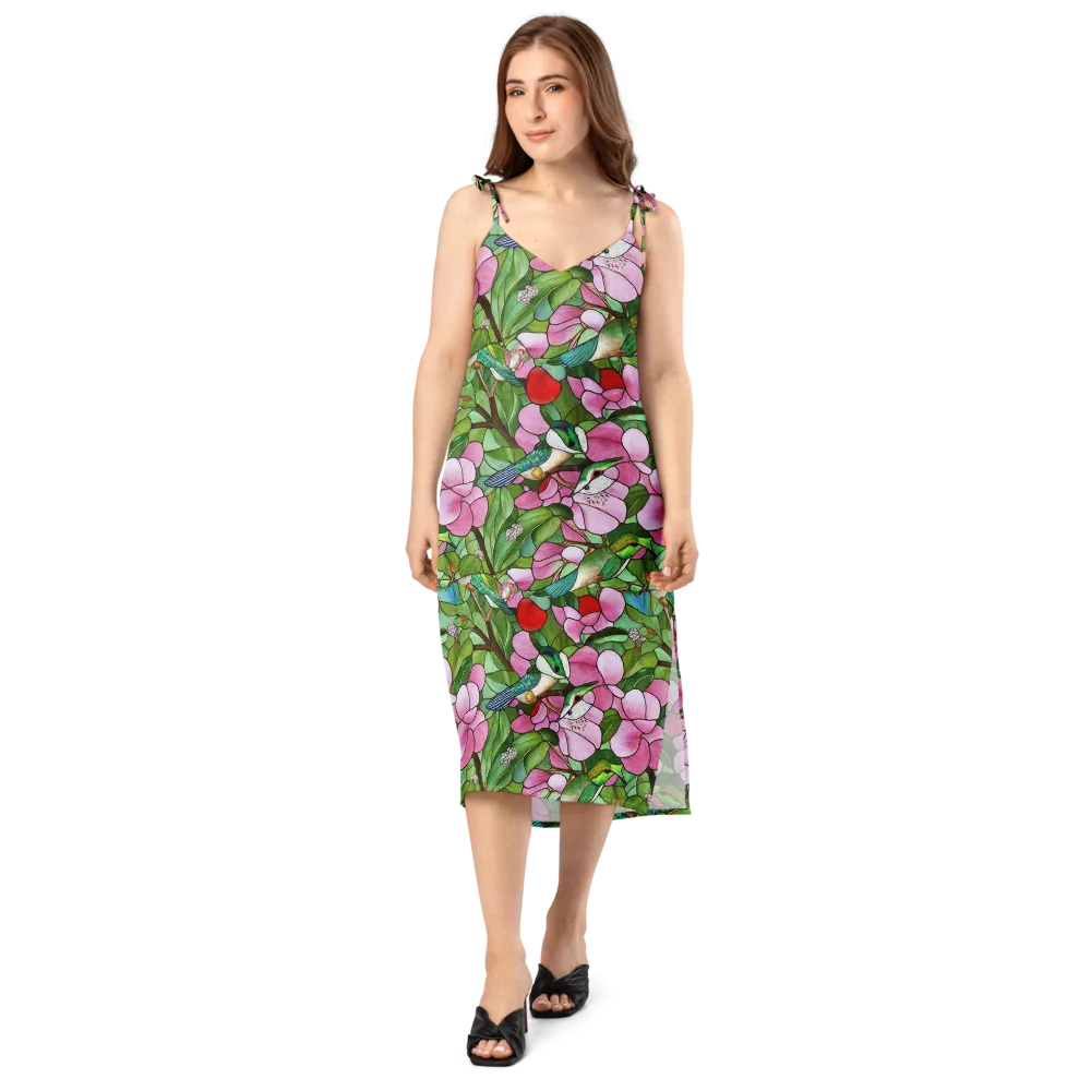 Roseglass Aviary on Slip Dress — Front
