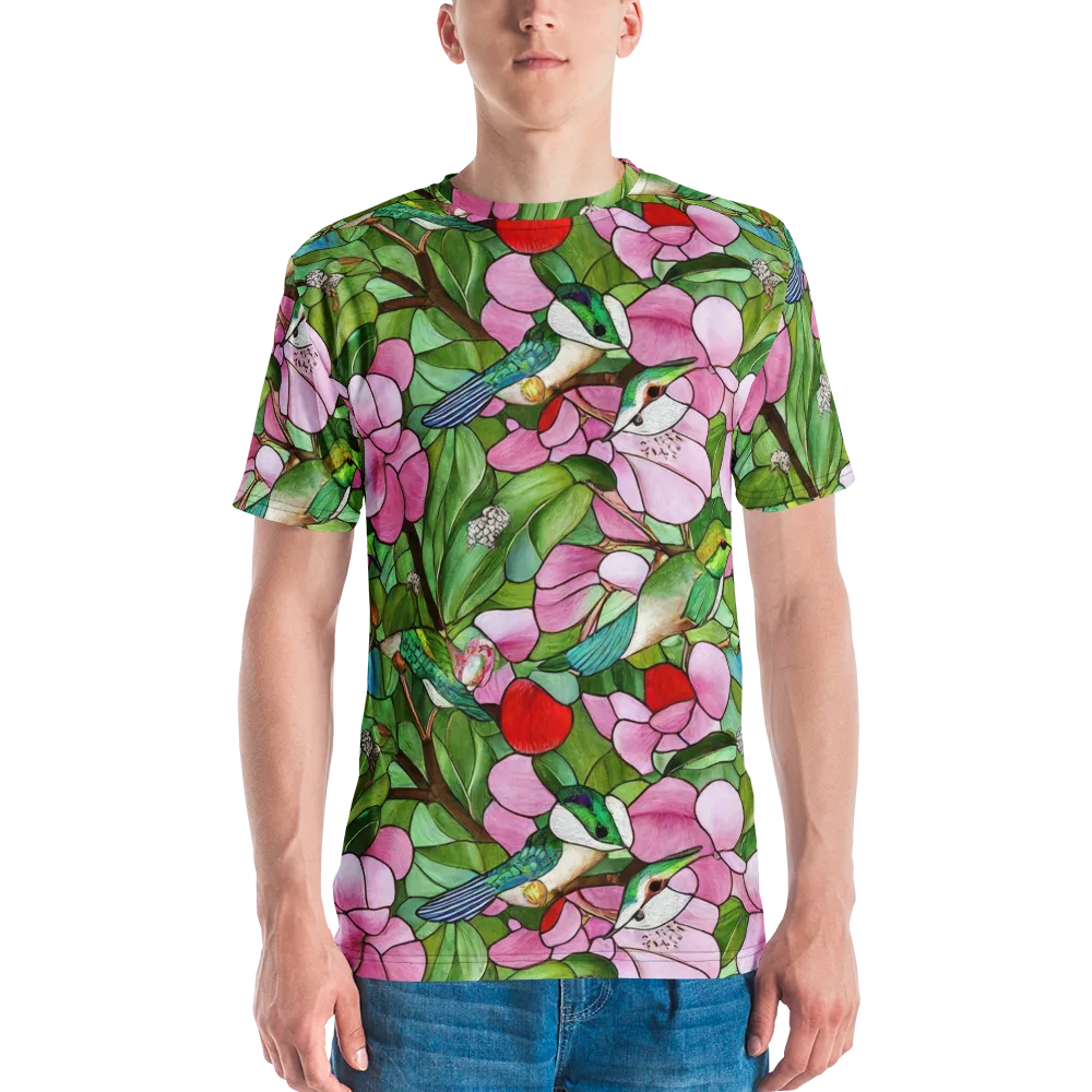 Roseglass Aviary on Men's Crew Neck T-Shirt — Front