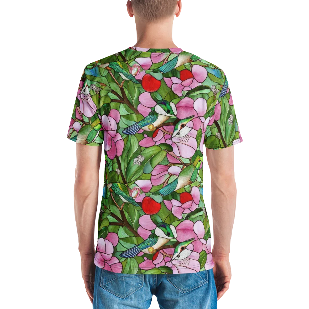 Roseglass Aviary on Men's Crew Neck T-Shirt — Back