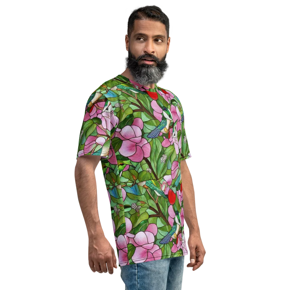 Roseglass Aviary on Men's Crew Neck T-Shirt — Right