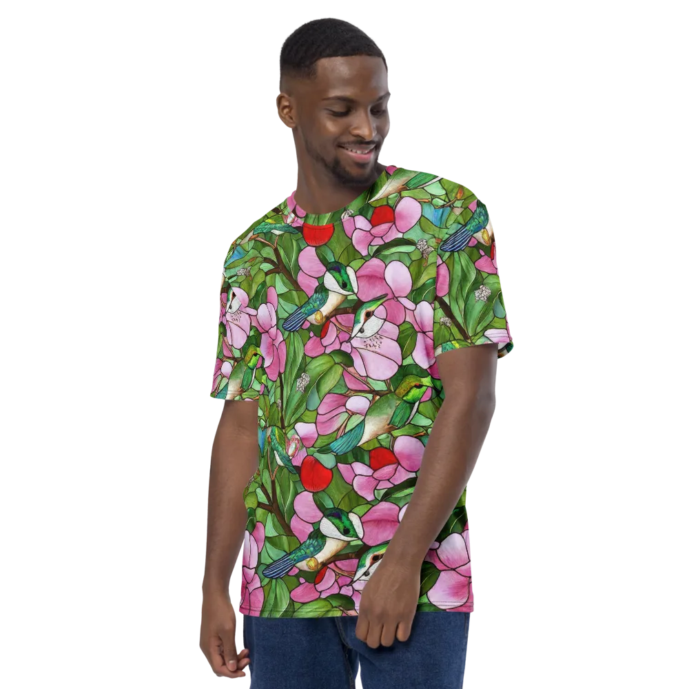 Roseglass Aviary on Men's Crew Neck T-Shirt — Left