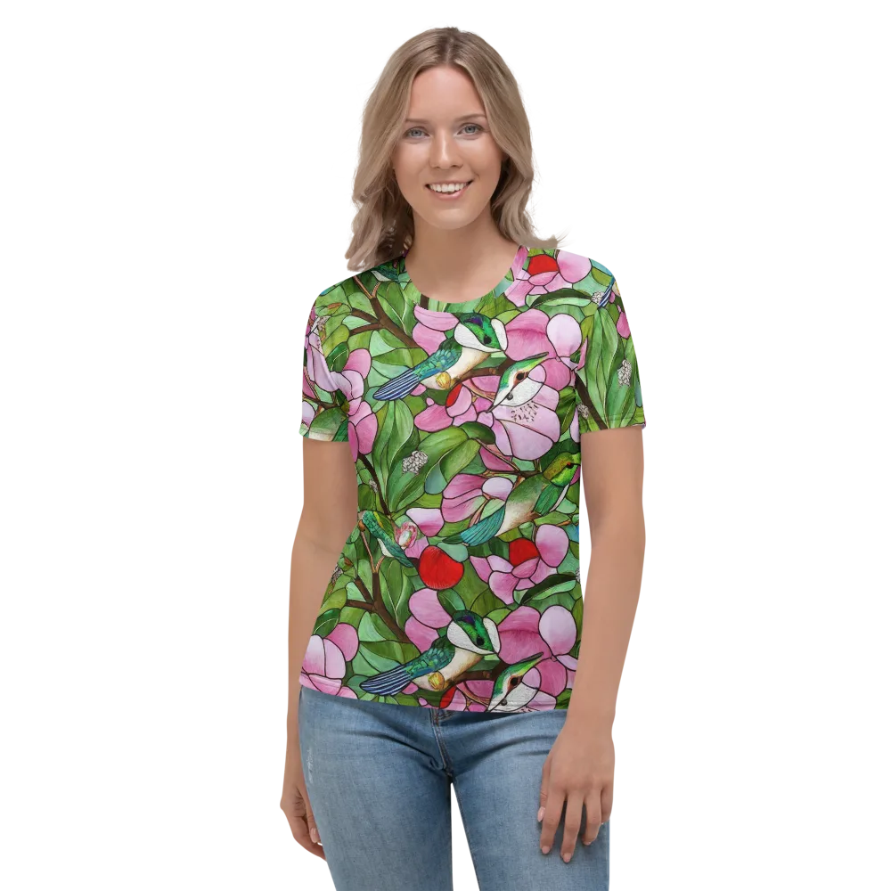 Roseglass Aviary on Women's Crew Neck T-Shirt — Front
