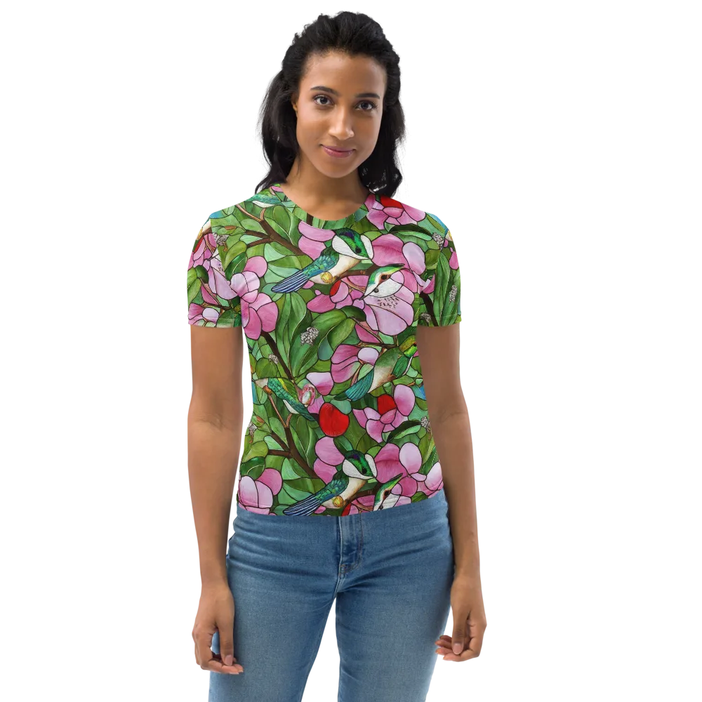 Roseglass Aviary on Women's Crew Neck T-Shirt — Front