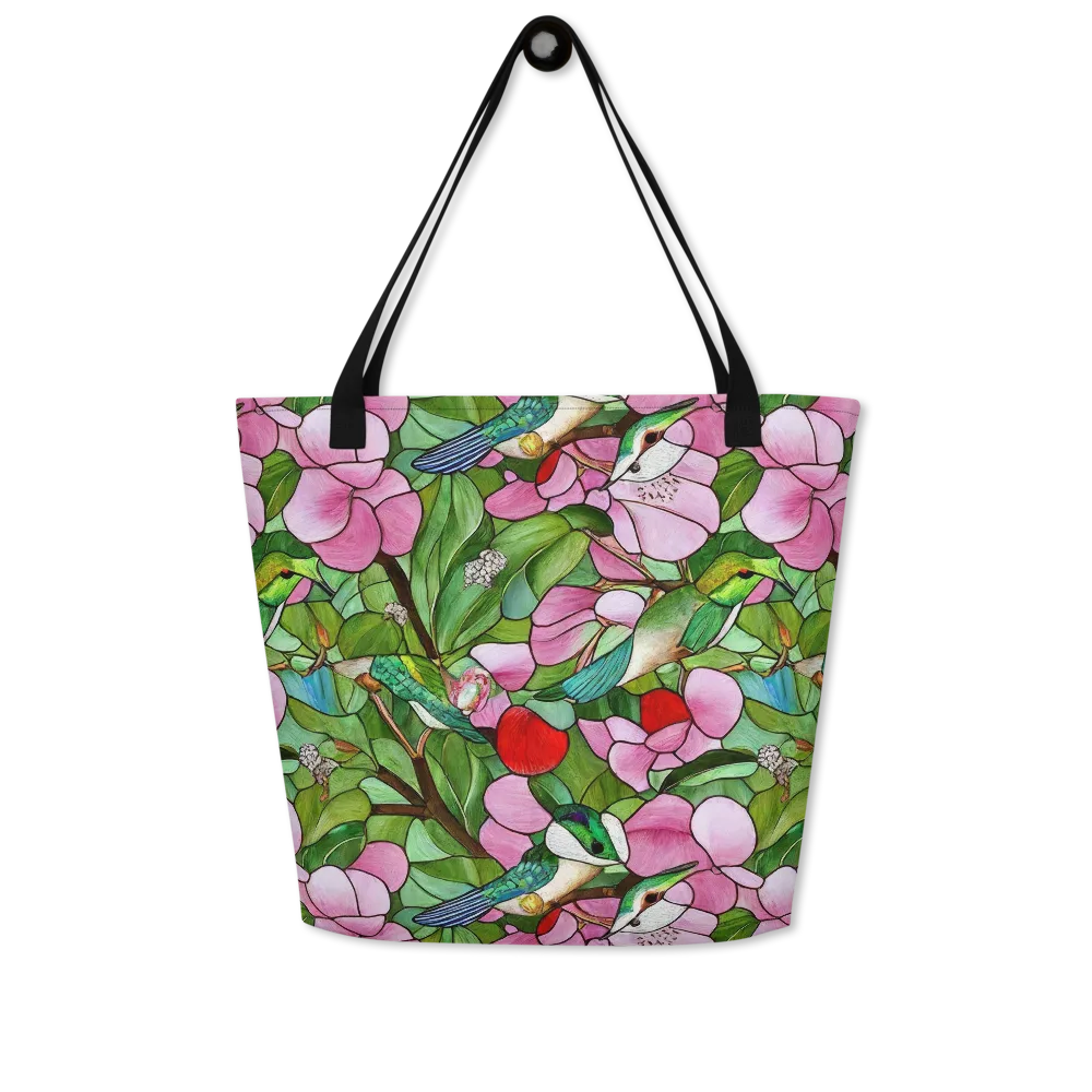 Roseglass Aviary on Large Tote Bag W/ Pocket — Front