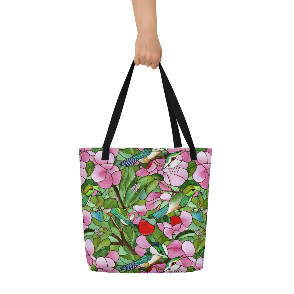 Roseglass Aviary on Large Tote Bag W/ Pocket — Front