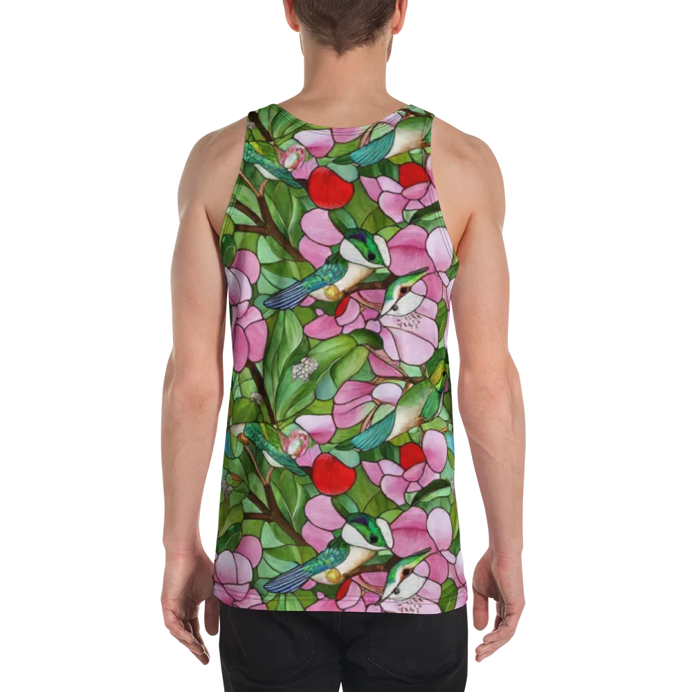 Roseglass Aviary on Men's Tank Top — Back