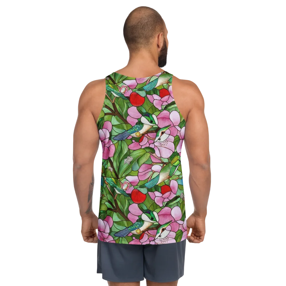 Roseglass Aviary on Men's Tank Top — Back