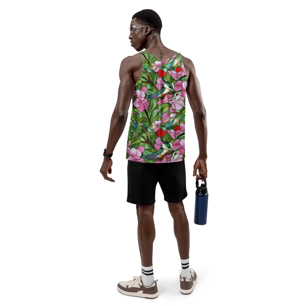 Roseglass Aviary on Men's Tank Top — Back