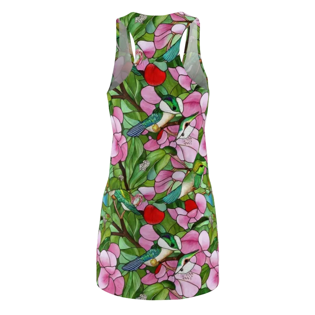 Roseglass Aviary on Racerback Dress — Back