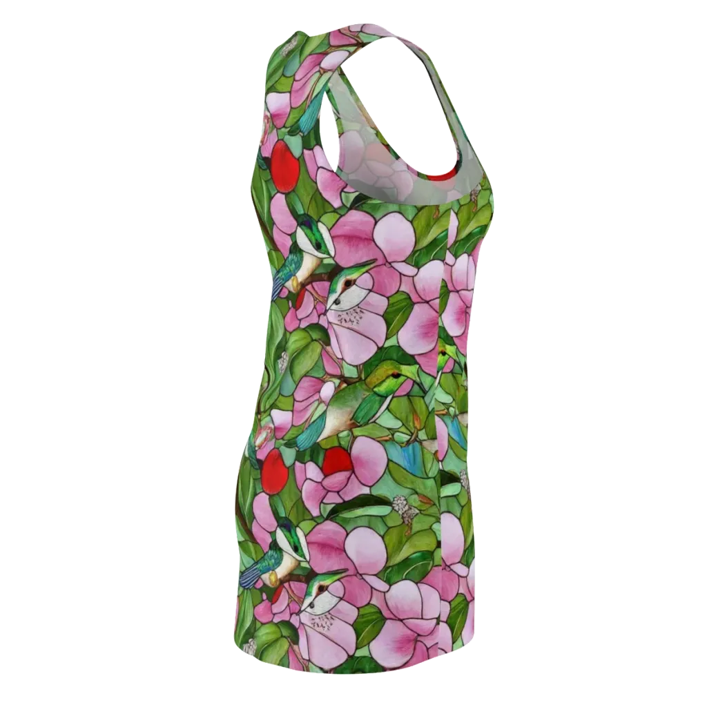 Roseglass Aviary on Racerback Dress — Back Side