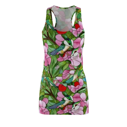 Roseglass Aviary on a Racerback Dress