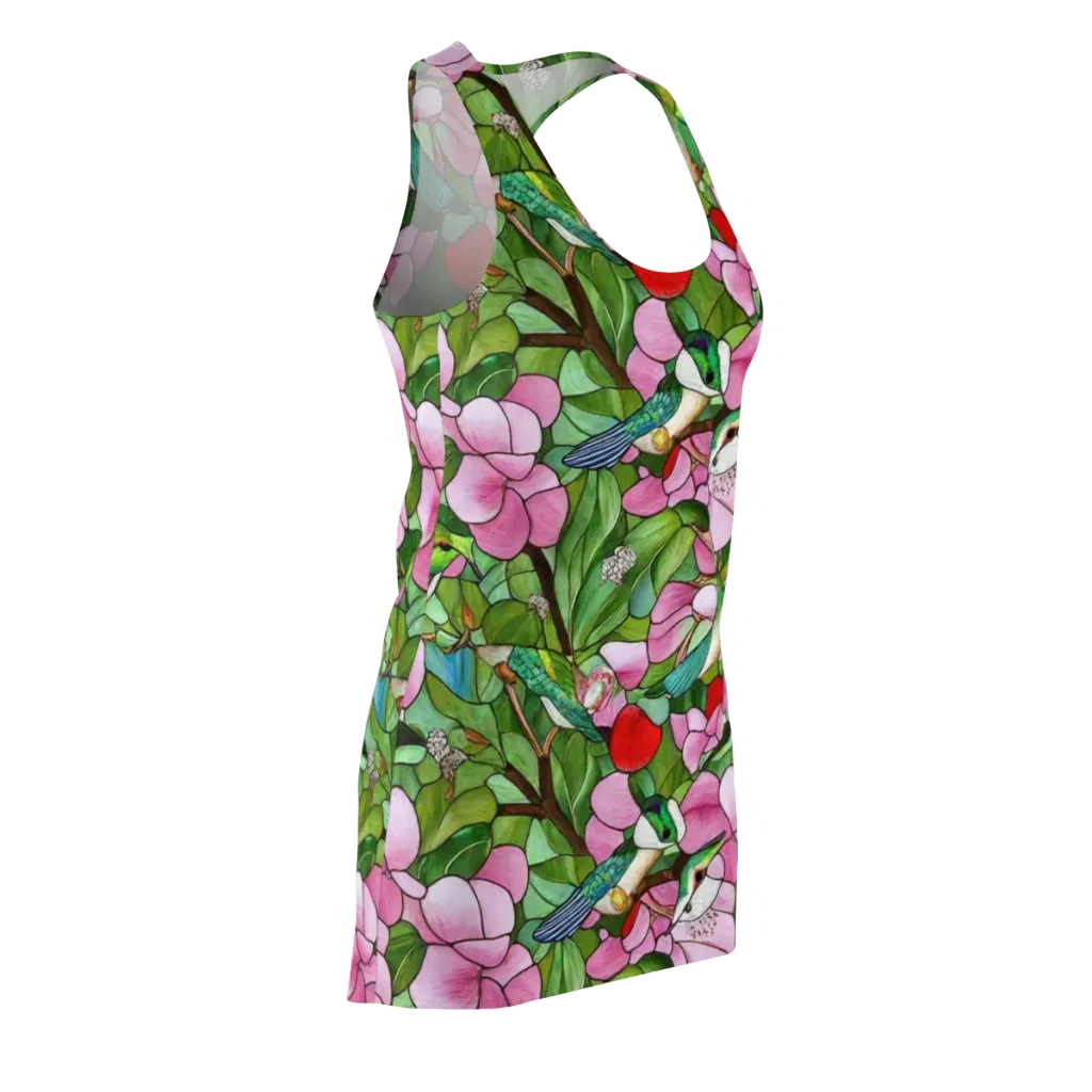 Roseglass Aviary on Racerback Dress — Front Side