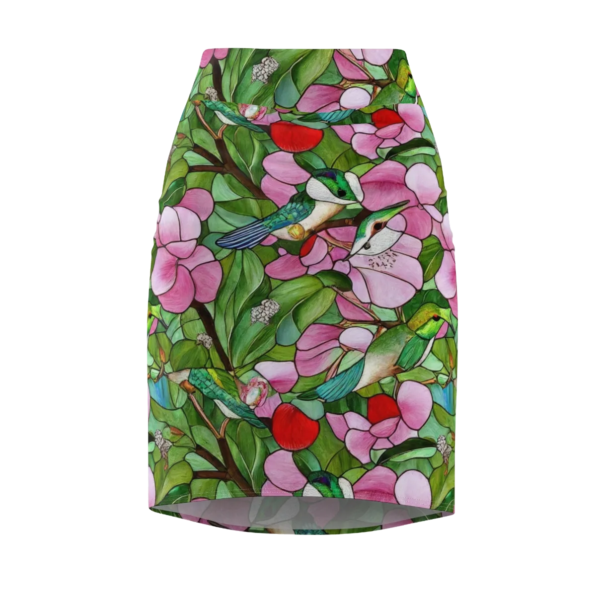 Roseglass Aviary on Pencil Skirt — Front