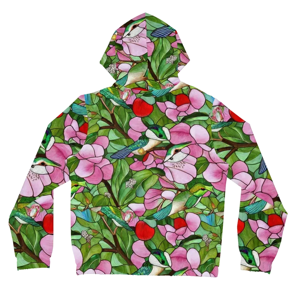 Roseglass Aviary on Women's Full-Zip Hoodie — Back