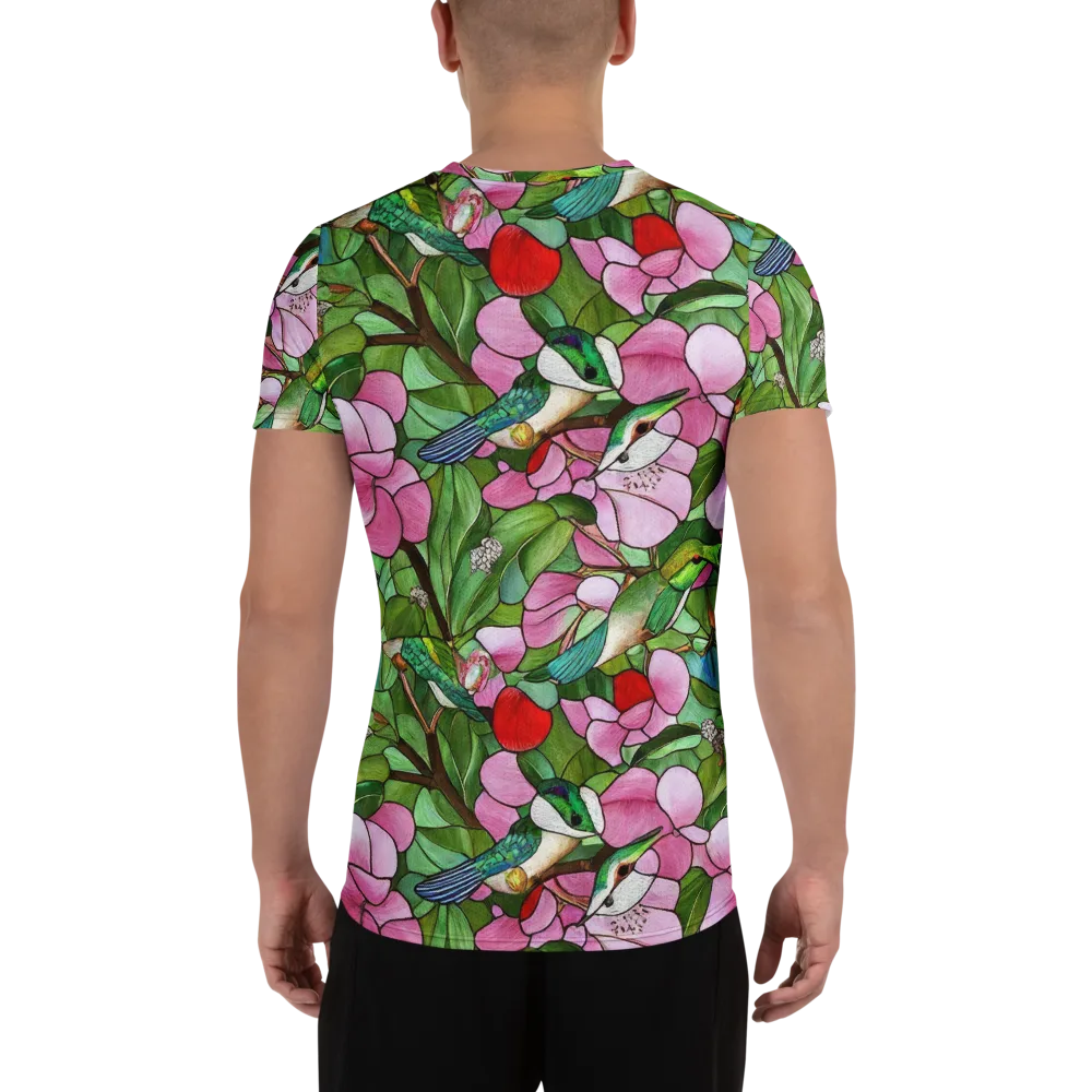 Roseglass Aviary on Men's Athletic T-Shirt — Back
