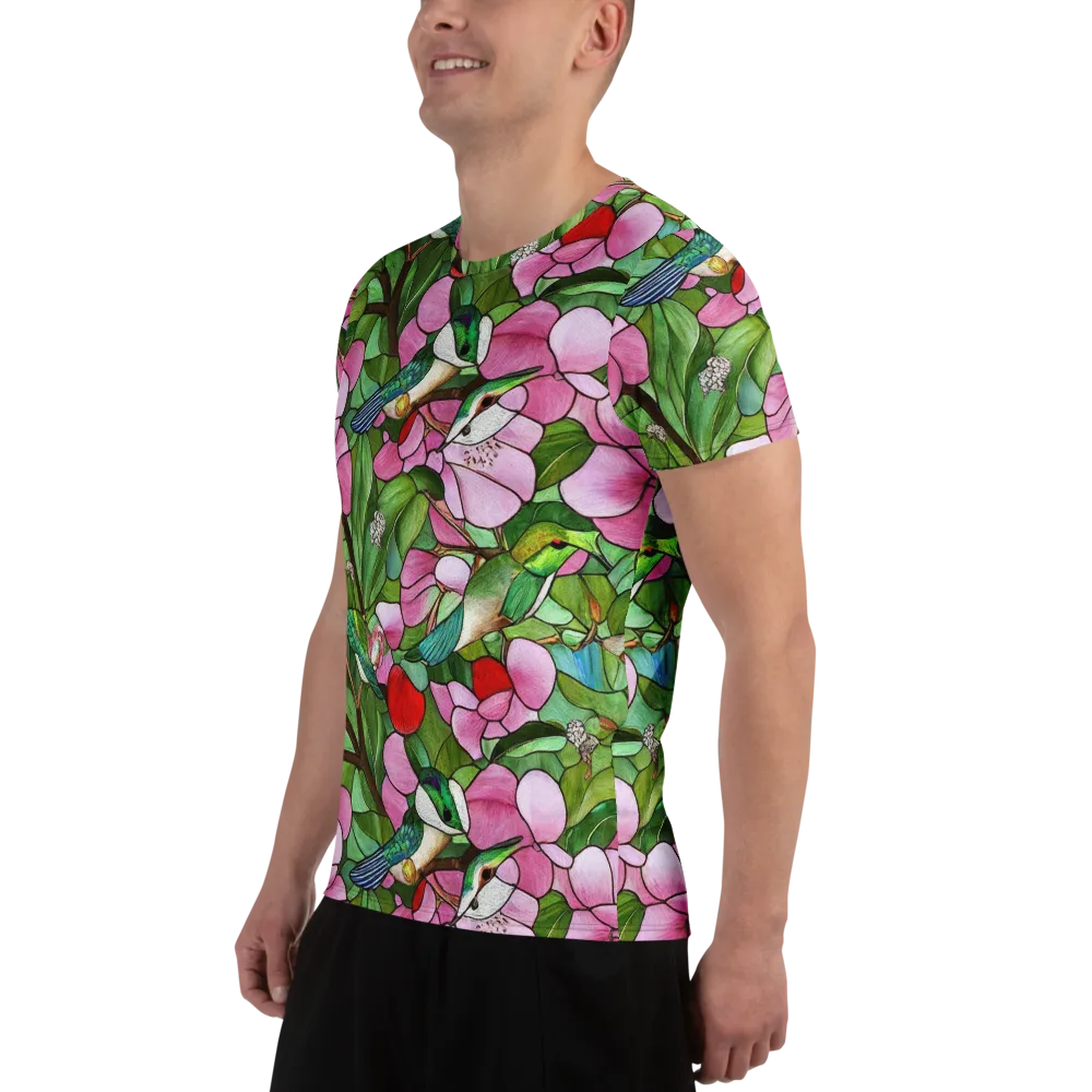 Roseglass Aviary on Men's Athletic T-Shirt — Left