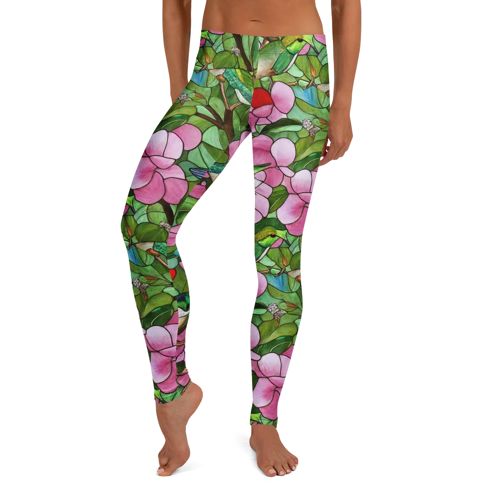 Roseglass Aviary on Leggings — Front