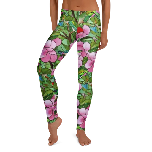 Roseglass Aviary on a Leggings
