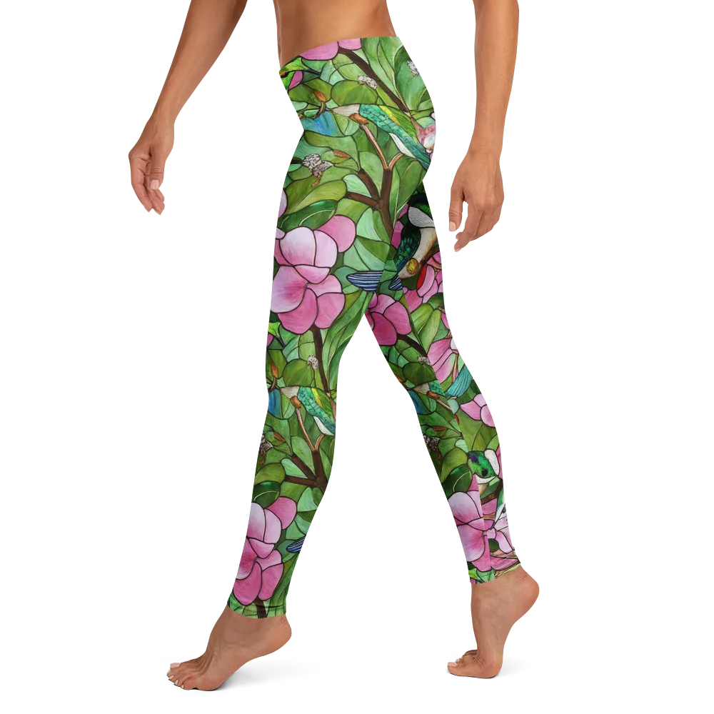 Roseglass Aviary on Leggings — Left