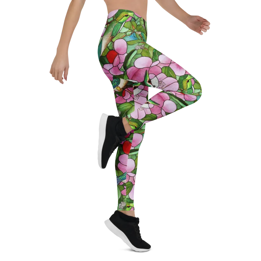 Roseglass Aviary on Leggings — Right