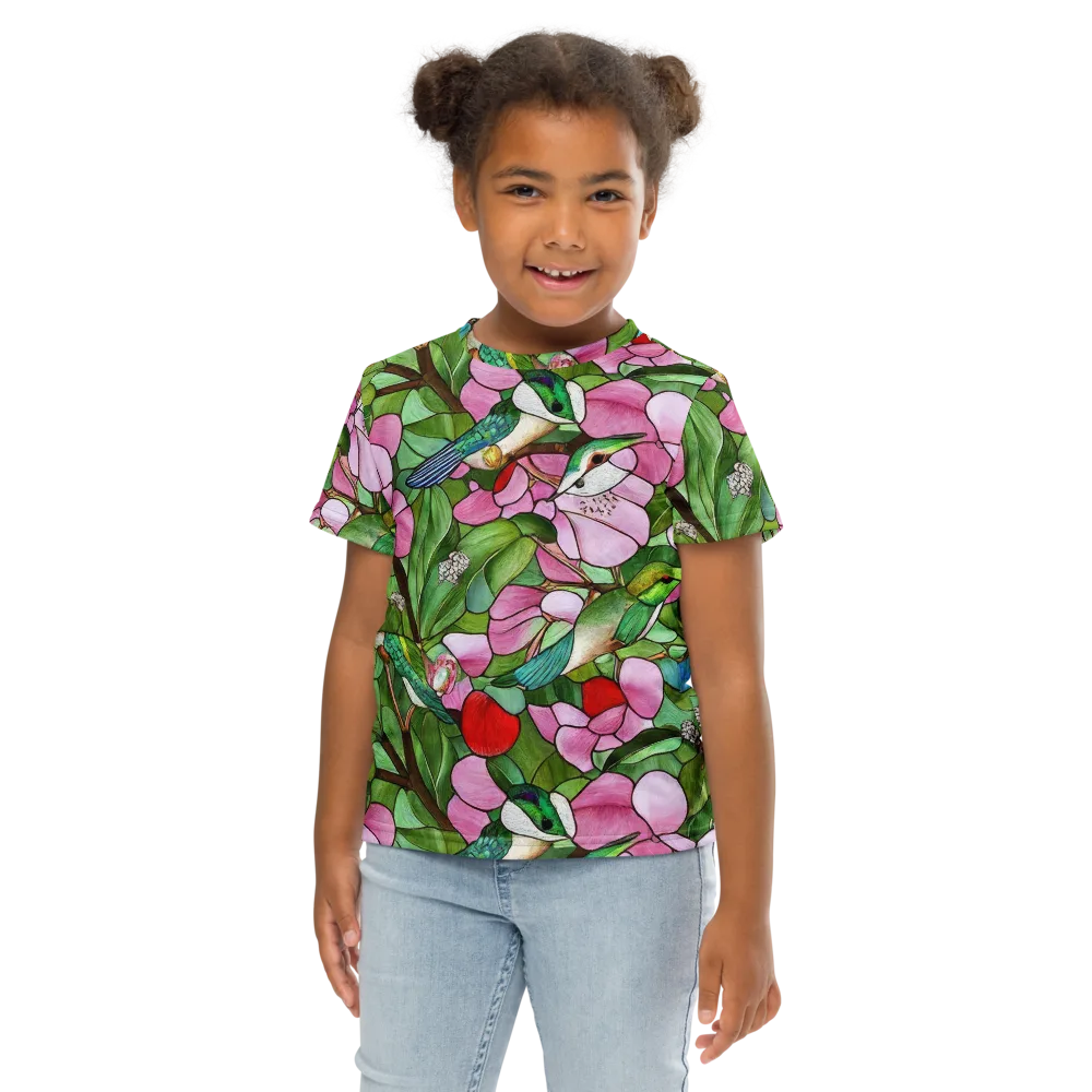 Roseglass Aviary on Kids Crew Neck T-Shirt — Front