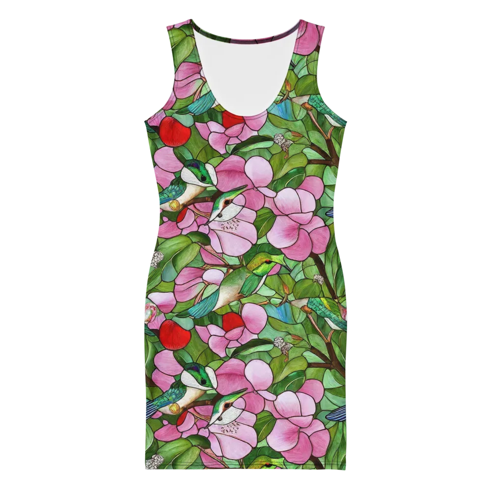 Roseglass Aviary on Bodycon Dress — Front