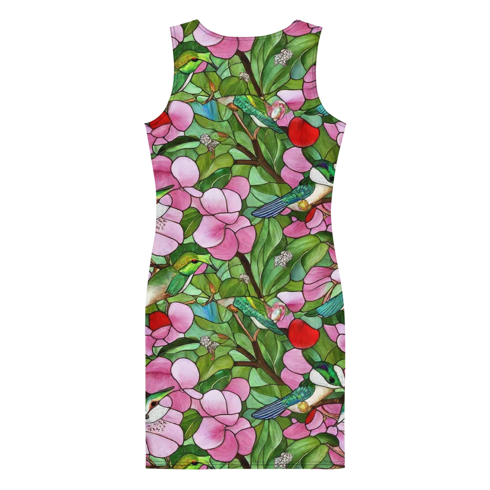 Roseglass Aviary on Bodycon Dress — Back