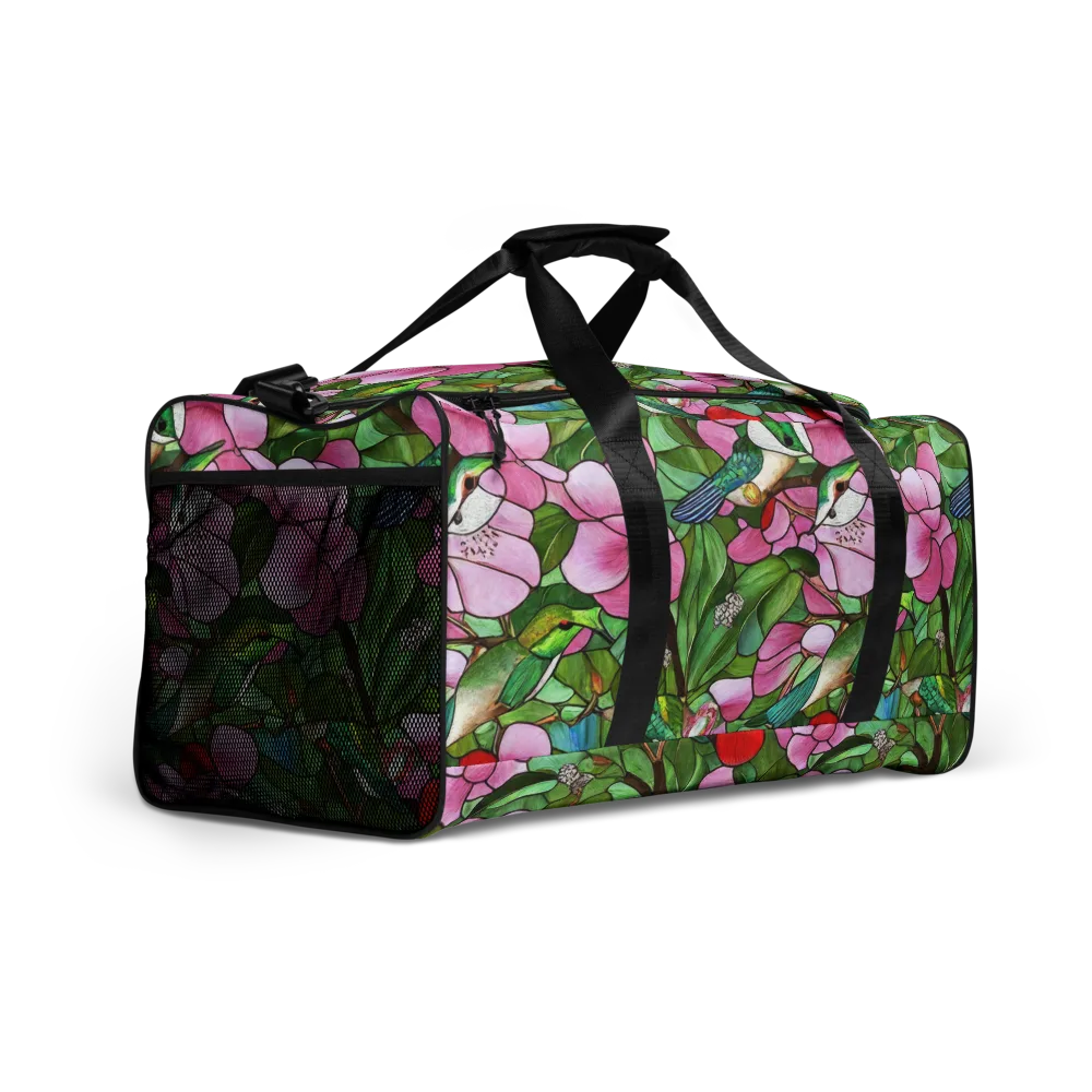 Roseglass Aviary on Duffle Bag — Right Front