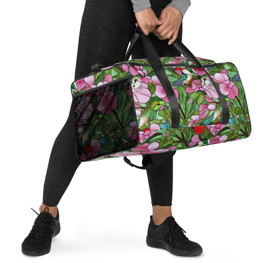 Roseglass Aviary on Duffle Bag — Right Front
