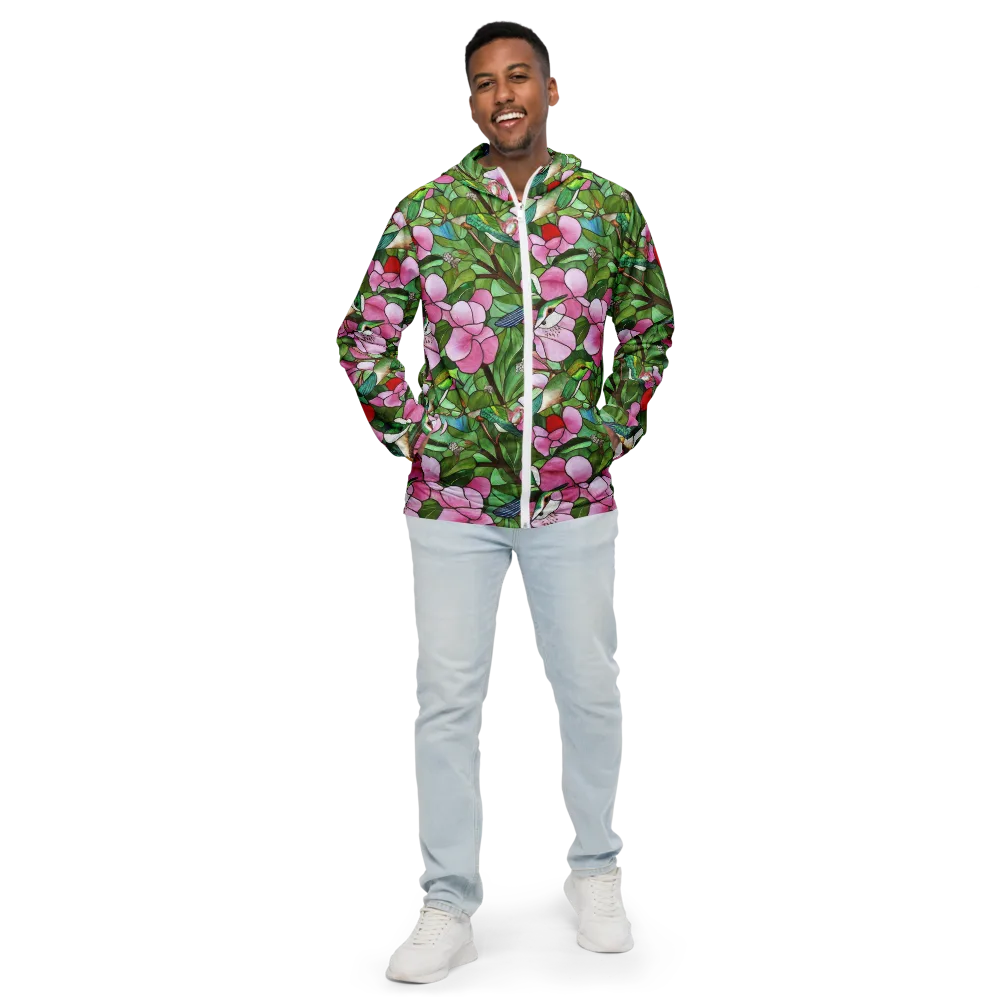Roseglass Aviary on Men's Windbreaker — Front