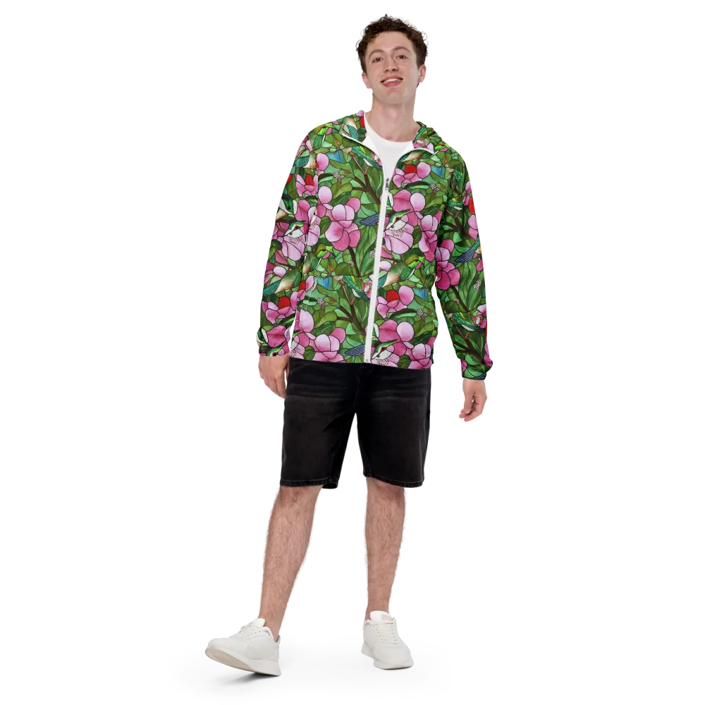 Roseglass Aviary on Men's Windbreaker — Front
