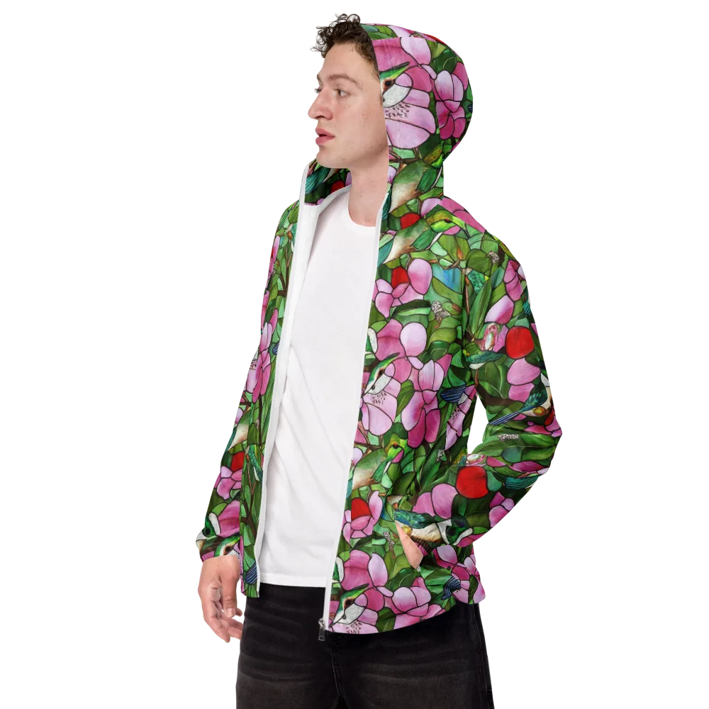 Roseglass Aviary on Men's Windbreaker — Left Front