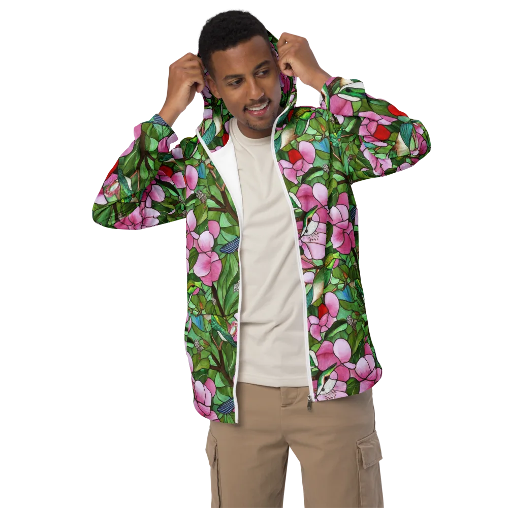 Roseglass Aviary on Men's Windbreaker — Front