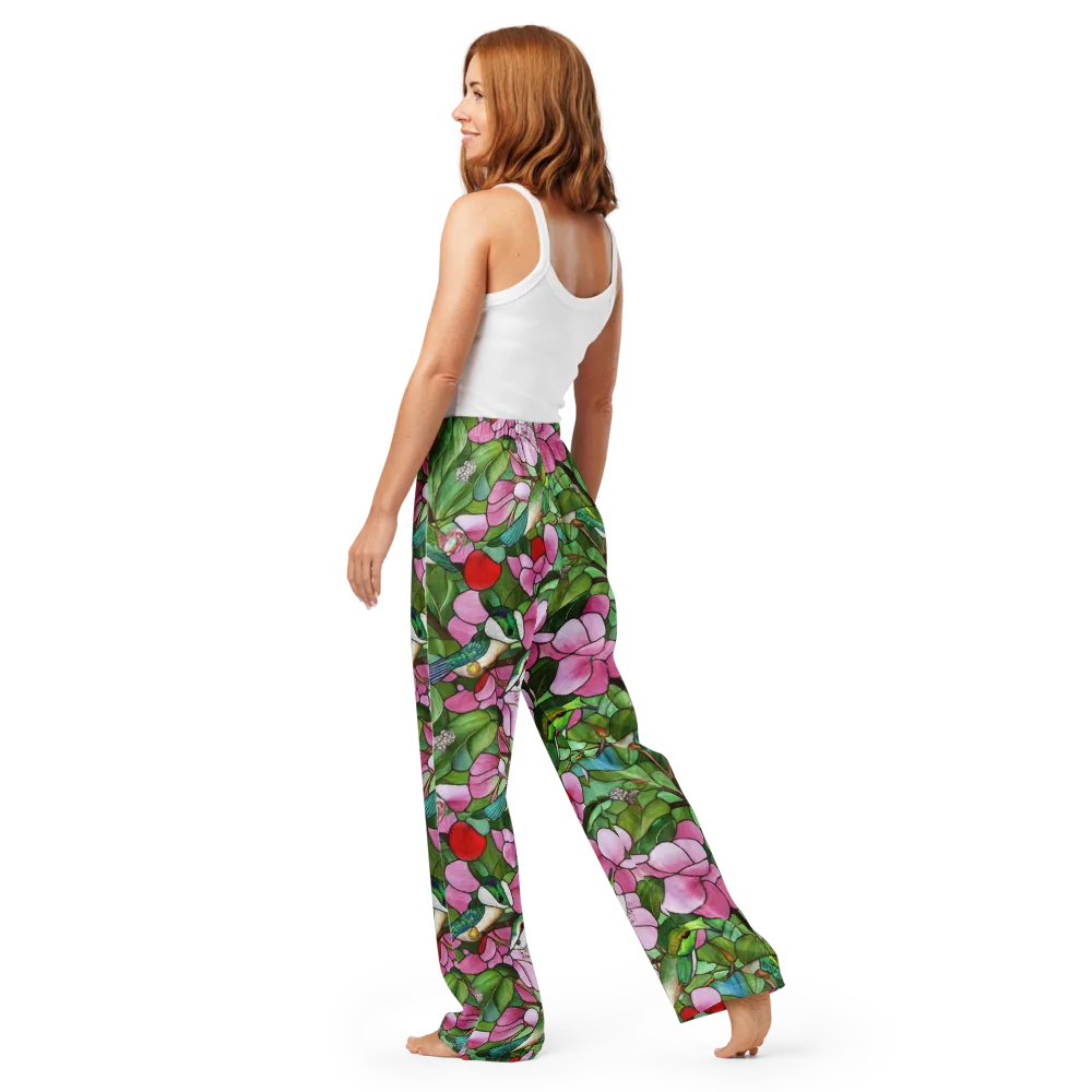 Roseglass Aviary on Women's Pajama Pants — Back