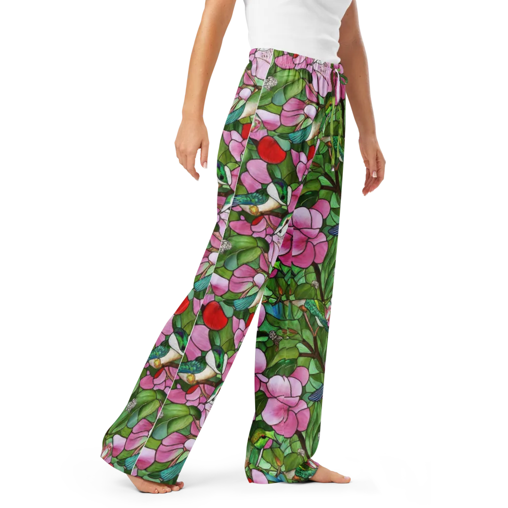 Roseglass Aviary on Women's Pajama Pants — Right Front