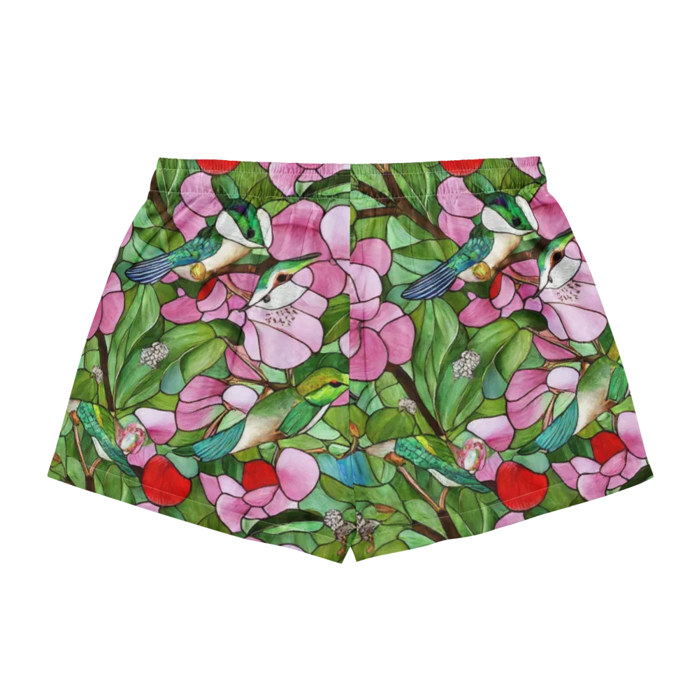 Roseglass Aviary on Women's Pajama Shorts — Back