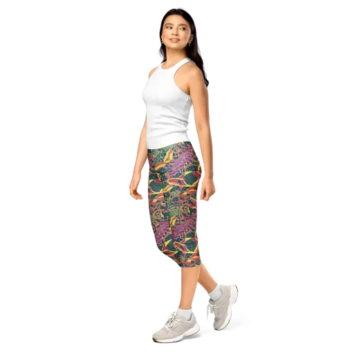 Jungle Rhapsody on a Capri Leggings