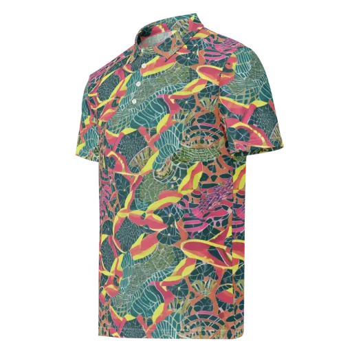 Jungle Rhapsody on a Men's Slim Fit Polo Shirt