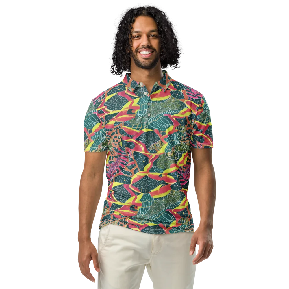 Jungle Rhapsody on Men's Slim Fit Polo Shirt — Front