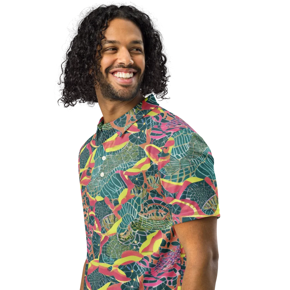 Jungle Rhapsody on Men's Slim Fit Polo Shirt — Left Front