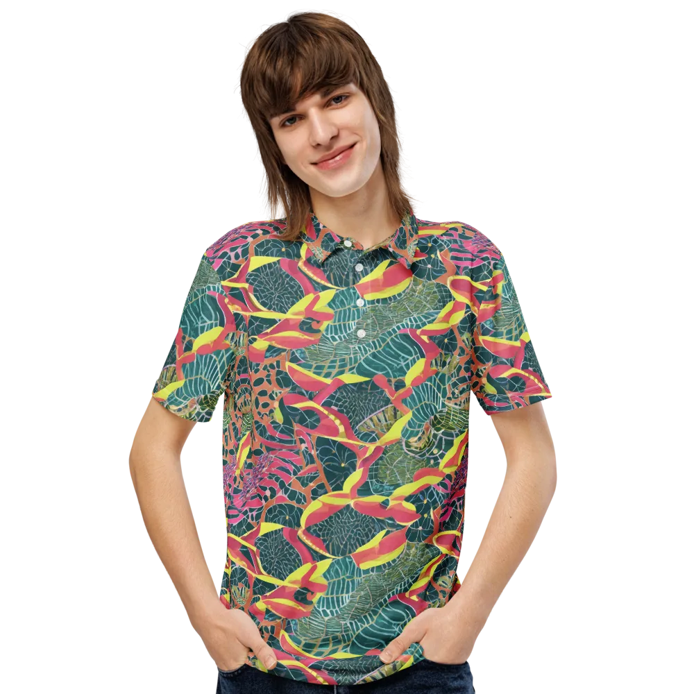 Jungle Rhapsody on Men's Slim Fit Polo Shirt — Front