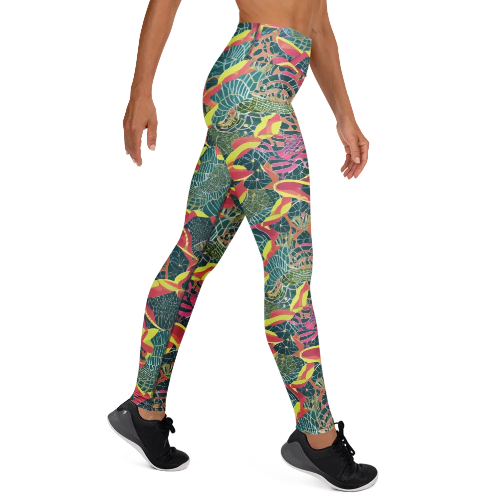 Jungle Rhapsody on Yoga Leggings — Right