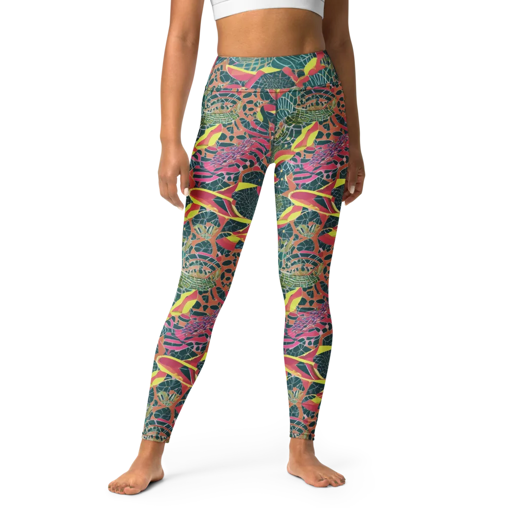 Jungle Rhapsody on Yoga Leggings — Front