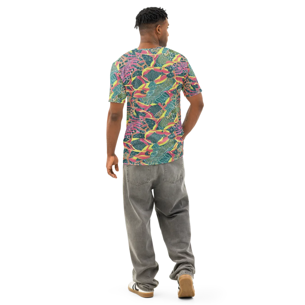 Jungle Rhapsody on Men's Cotton Crew Neck T-Shirt — Back