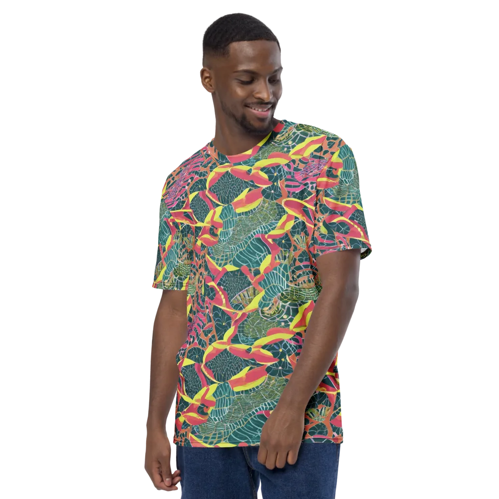 Jungle Rhapsody on Men's Crew Neck T-Shirt — Left