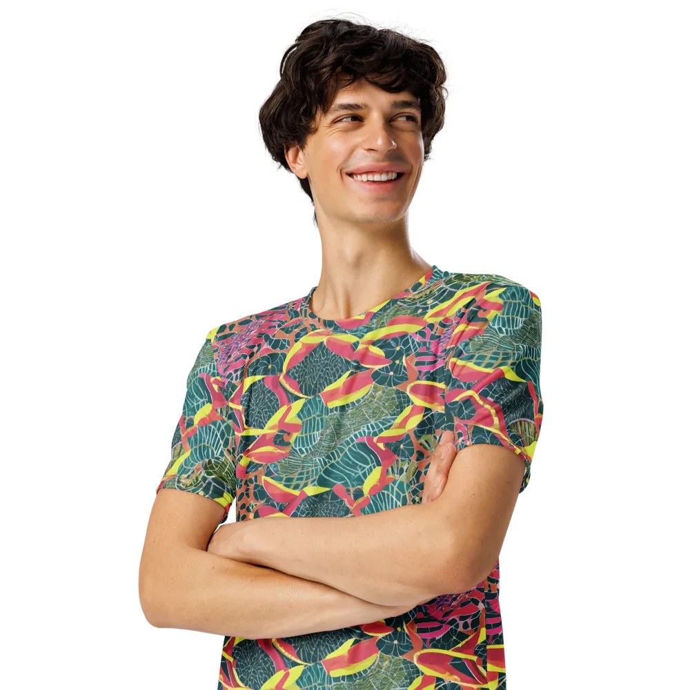 Jungle Rhapsody on Men's Crew Neck T-Shirt — Left Front
