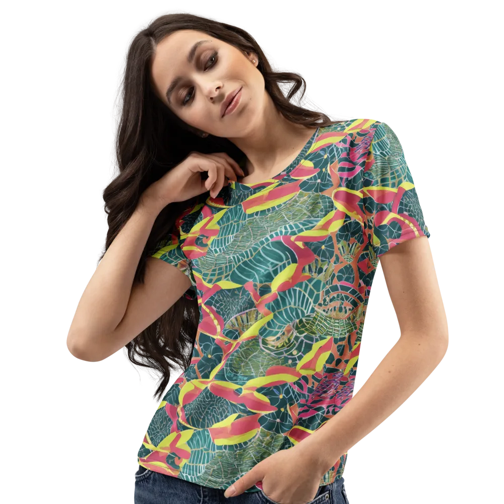 Jungle Rhapsody on Women's Crew Neck T-Shirt — Left Front