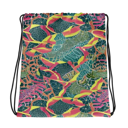 Jungle Rhapsody on a Drawstring Bag